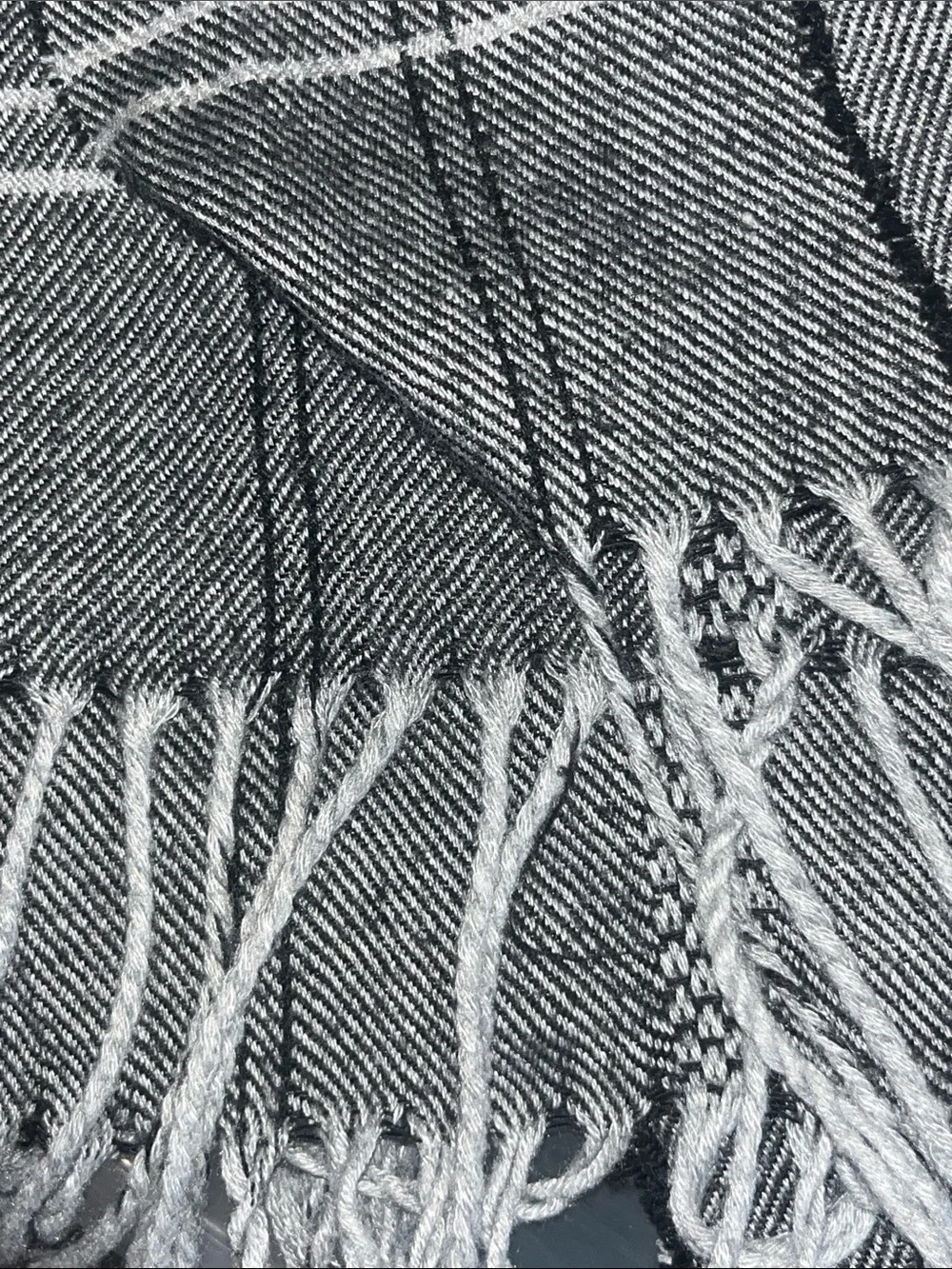 Men’s Grey plaid Cambridge scarf Britt’s Knits S75